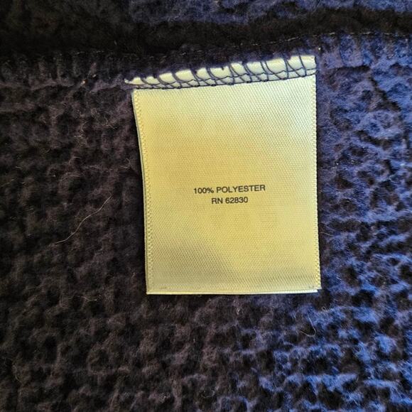 Lands’ End Berber Fleece Jacket Full Zip Navy Women’s Size 1X - Picture 5 of 7